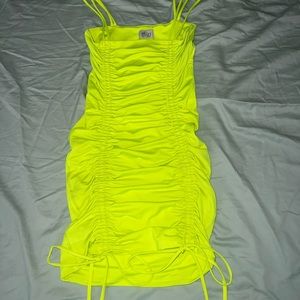Neon Yellow Ohpolly Bodycon Dress